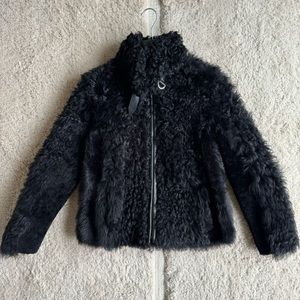 Isabel Marant black fur coat